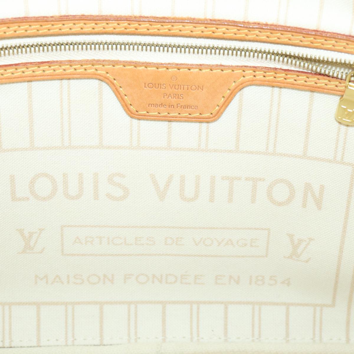 LOUIS VUITTON Damier Azur Neverfull PM Tote Bag N41362 LV 56746