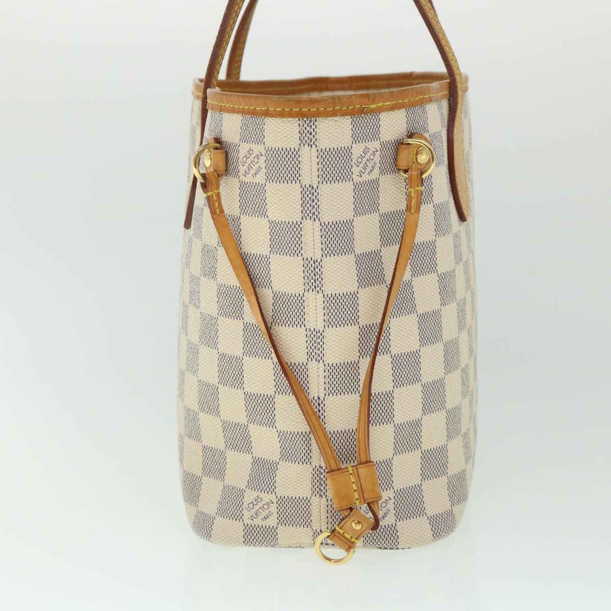 LOUIS VUITTON Damier Azur Neverfull PM Tote Bag N41362 LV 56746