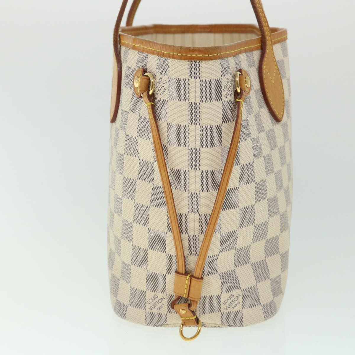 LOUIS VUITTON Damier Azur Neverfull PM Tote Bag N41362 LV 56746
