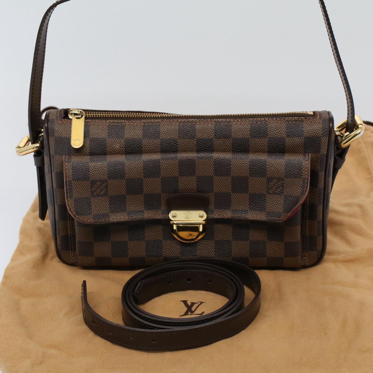 LOUIS VUITTON Damier Ebene Ravello GM Shoulder Bag 2way N60006 LV 56749