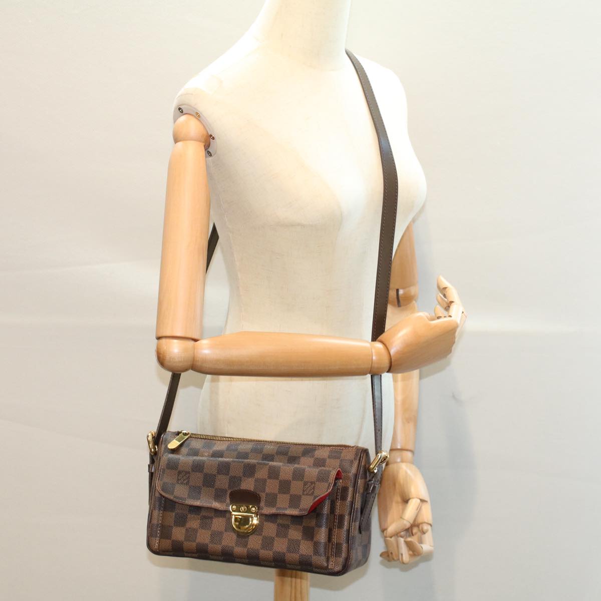 LOUIS VUITTON Damier Ebene Ravello GM Shoulder Bag 2way N60006 LV 56749