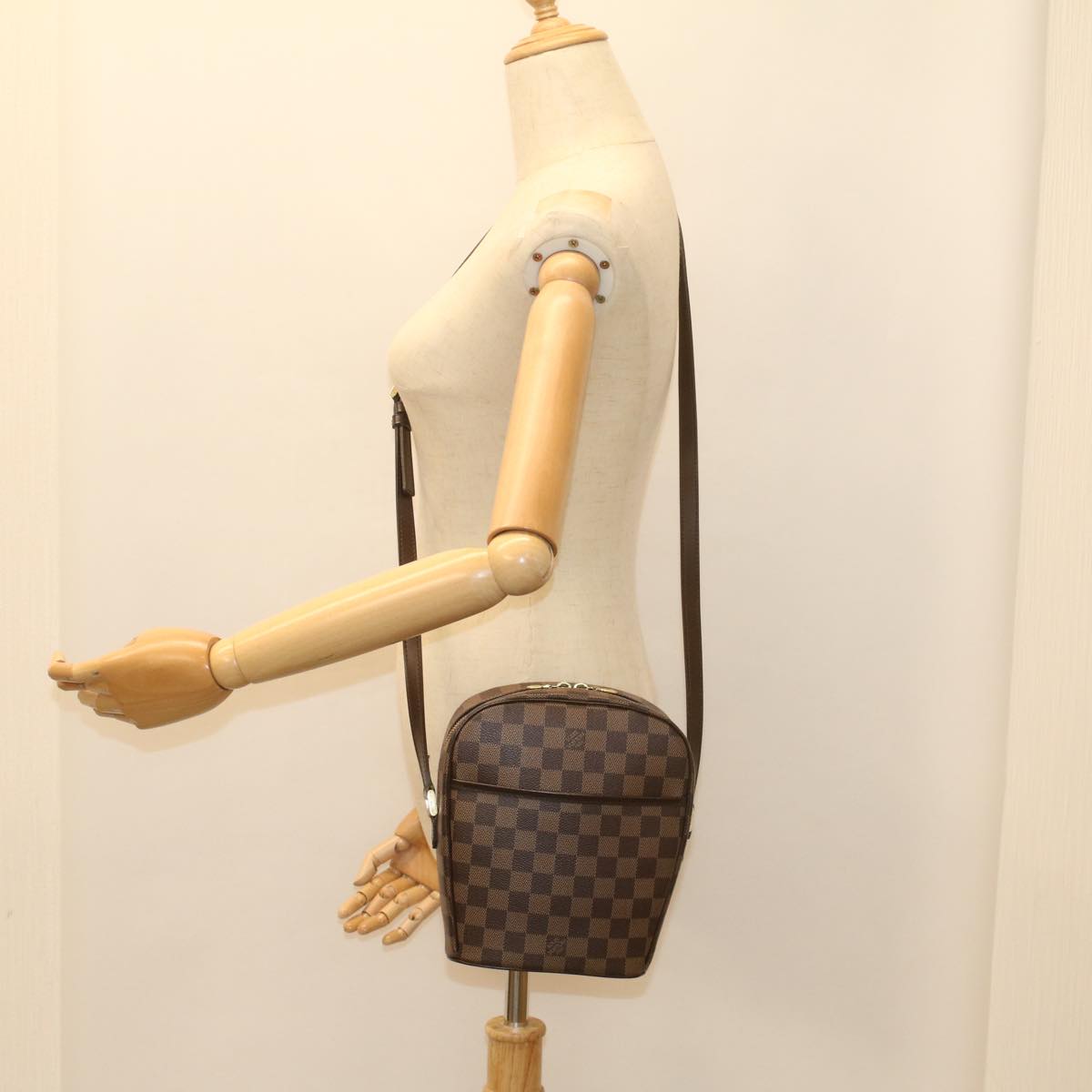 LOUIS VUITTON Damier Ebene Ipanema PM Shoulder Bag N51294 LV 56750
