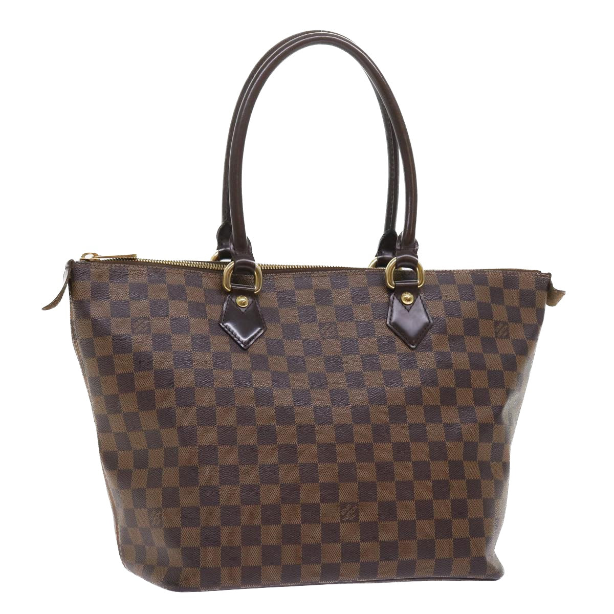 LOUIS VUITTON Damier Ebene Saleya MM Tote Bag N51182 LV 56751