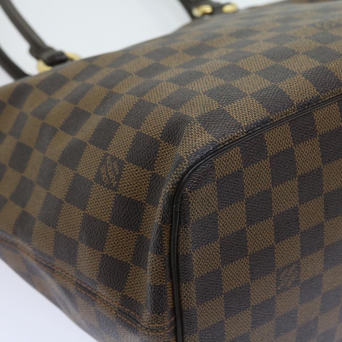 LOUIS VUITTON Damier Ebene Saleya MM Tote Bag N51182 LV 56751