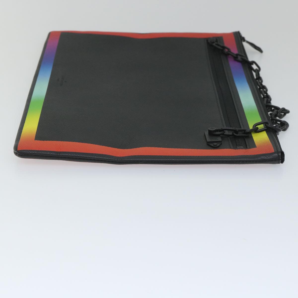 LOUIS VUITTON Taiga Rainbow Chain Pochette A4 Bag Black M30347 LV 56795A