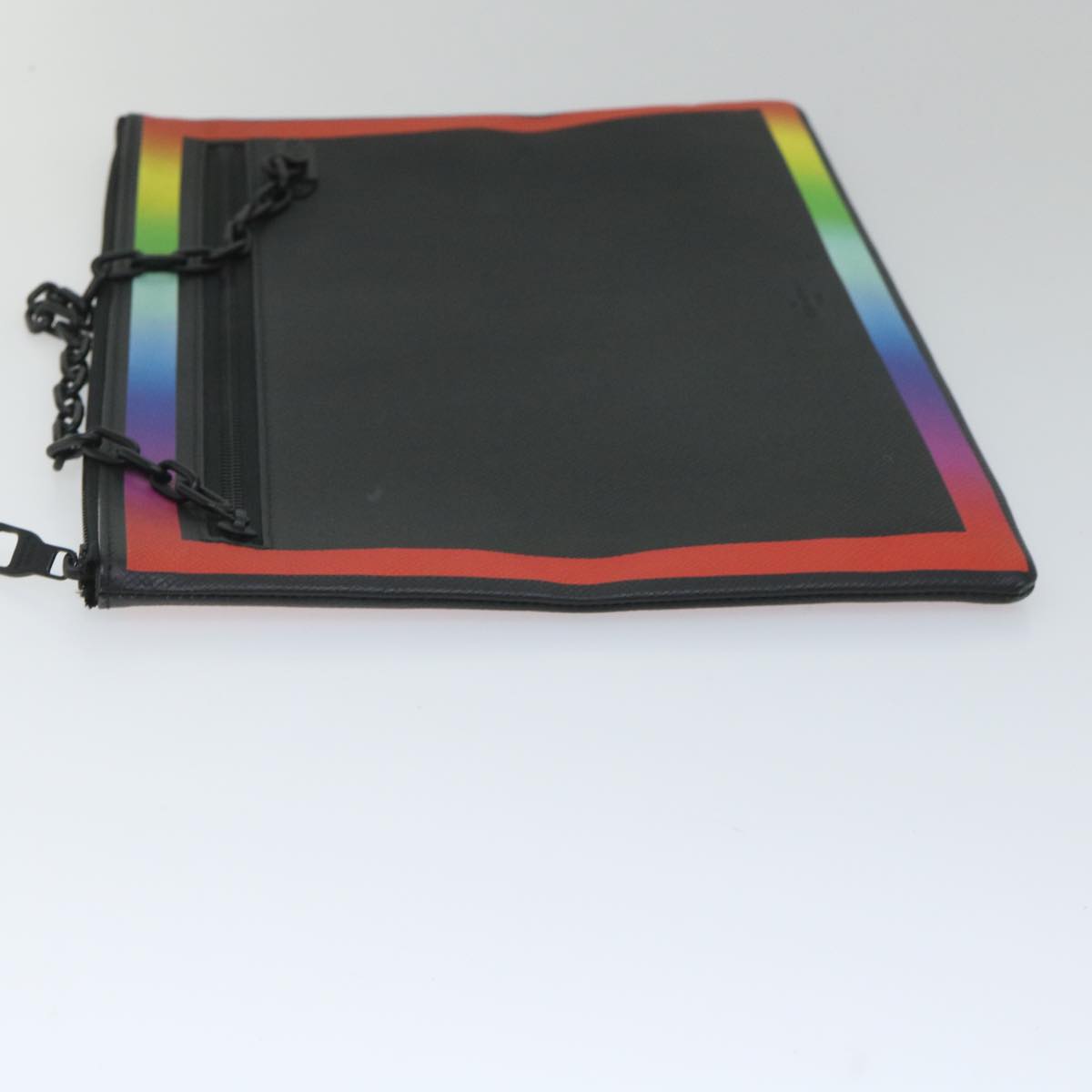 LOUIS VUITTON Taiga Rainbow Chain Pochette A4 Bag Black M30347 LV 56795A