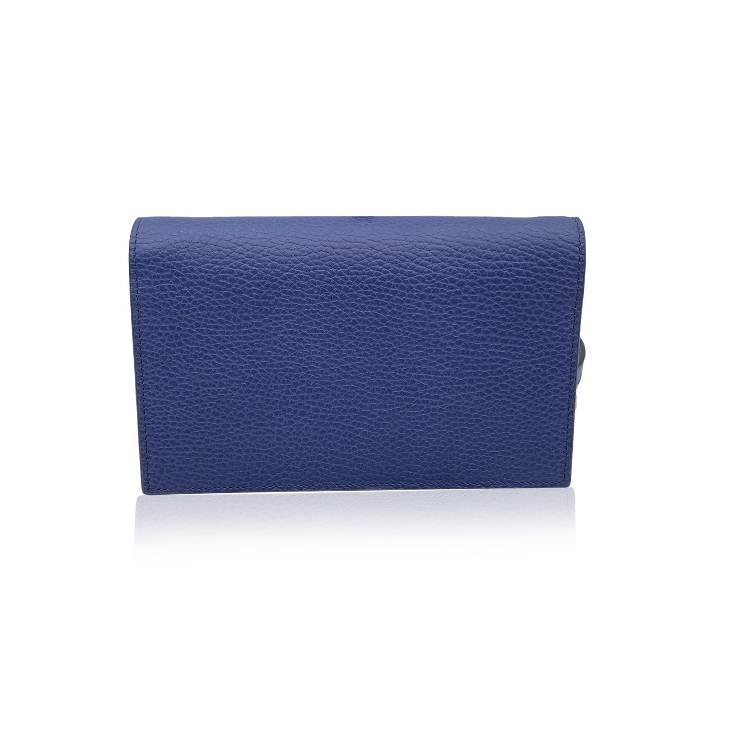 Luxury Gucci Trending 2025 Blue Leather Gg Woc Wallet On Chain Crossbody Bag