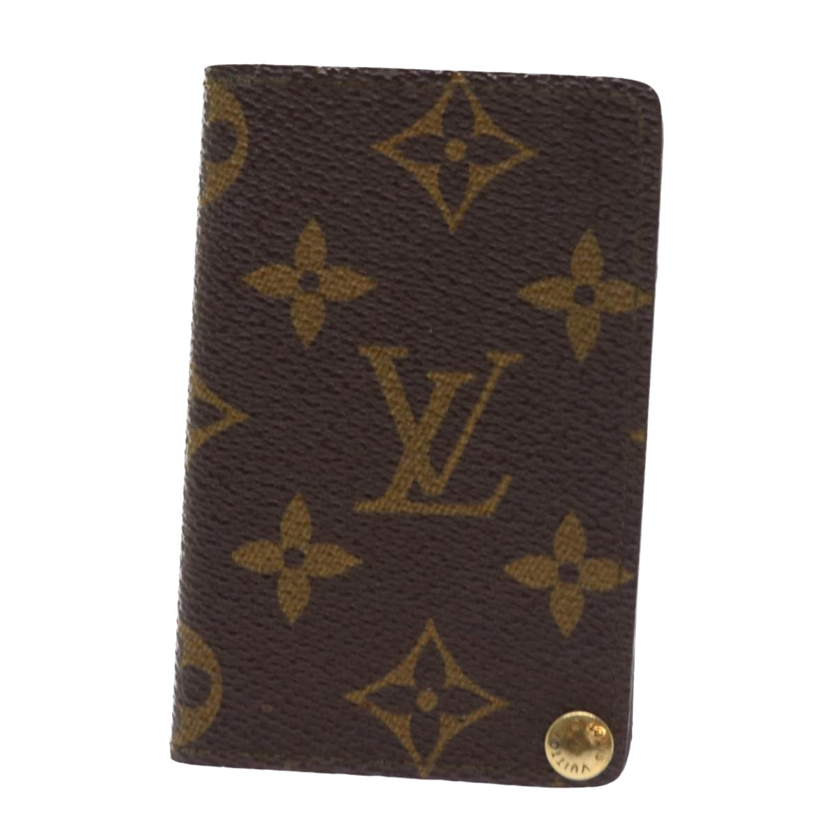 LOUIS VUITTON Monogram Porte Cartes Credit Pression Card Case M60937 56813