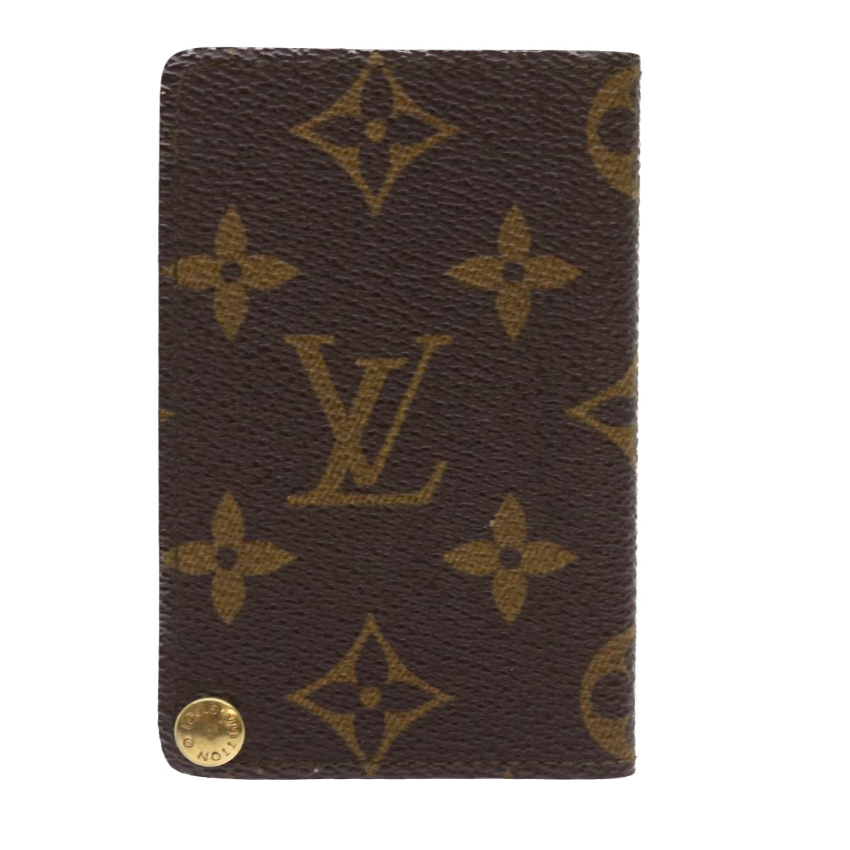 LOUIS VUITTON Monogram Porte Cartes Credit Pression Card Case M60937 56813
