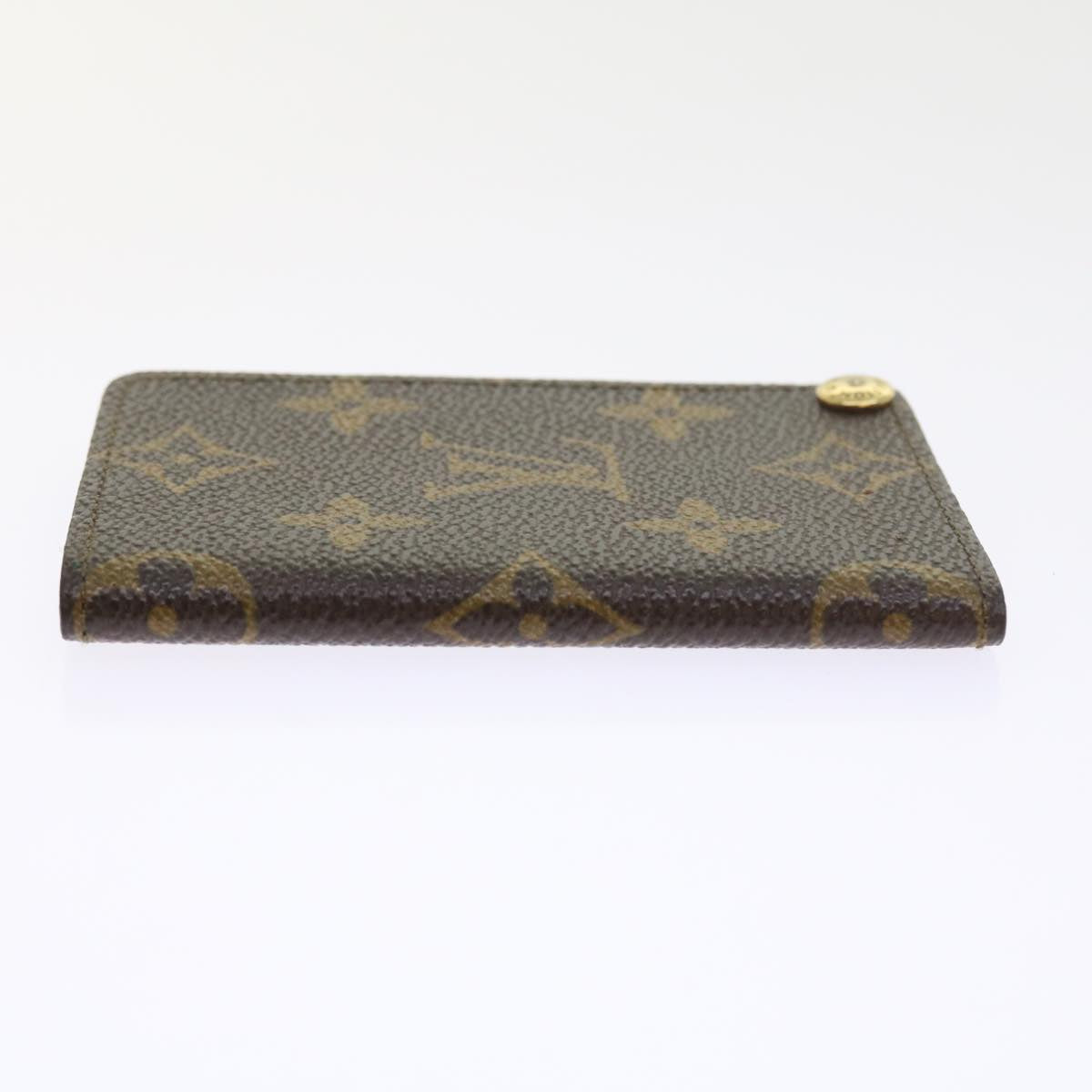 LOUIS VUITTON Monogram Porte Cartes Credit Pression Card Case M60937 56813