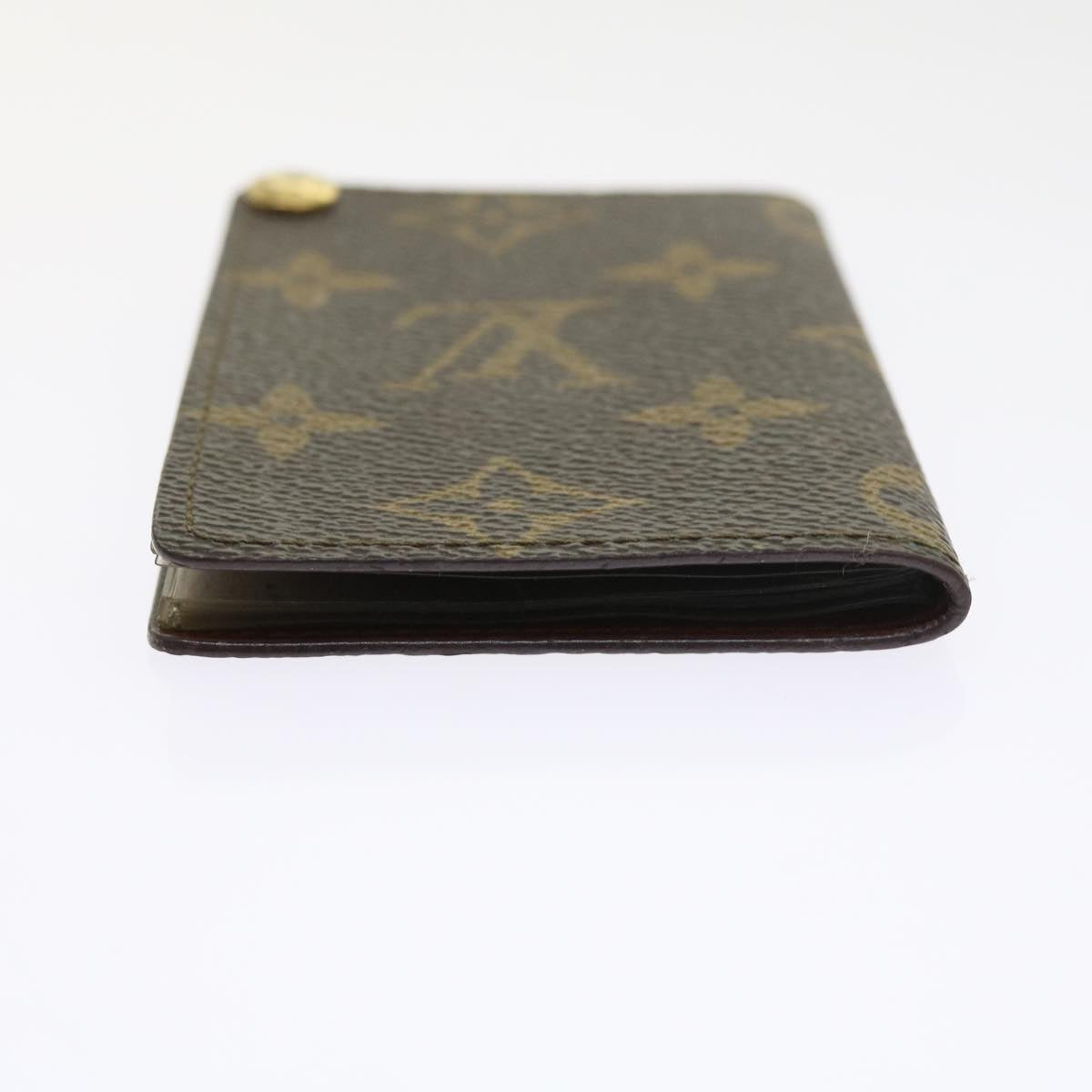 LOUIS VUITTON Monogram Porte Cartes Credit Pression Card Case M60937 56813