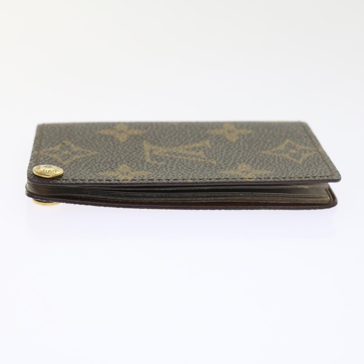 LOUIS VUITTON Monogram Porte Cartes Credit Pression Card Case M60937 56813