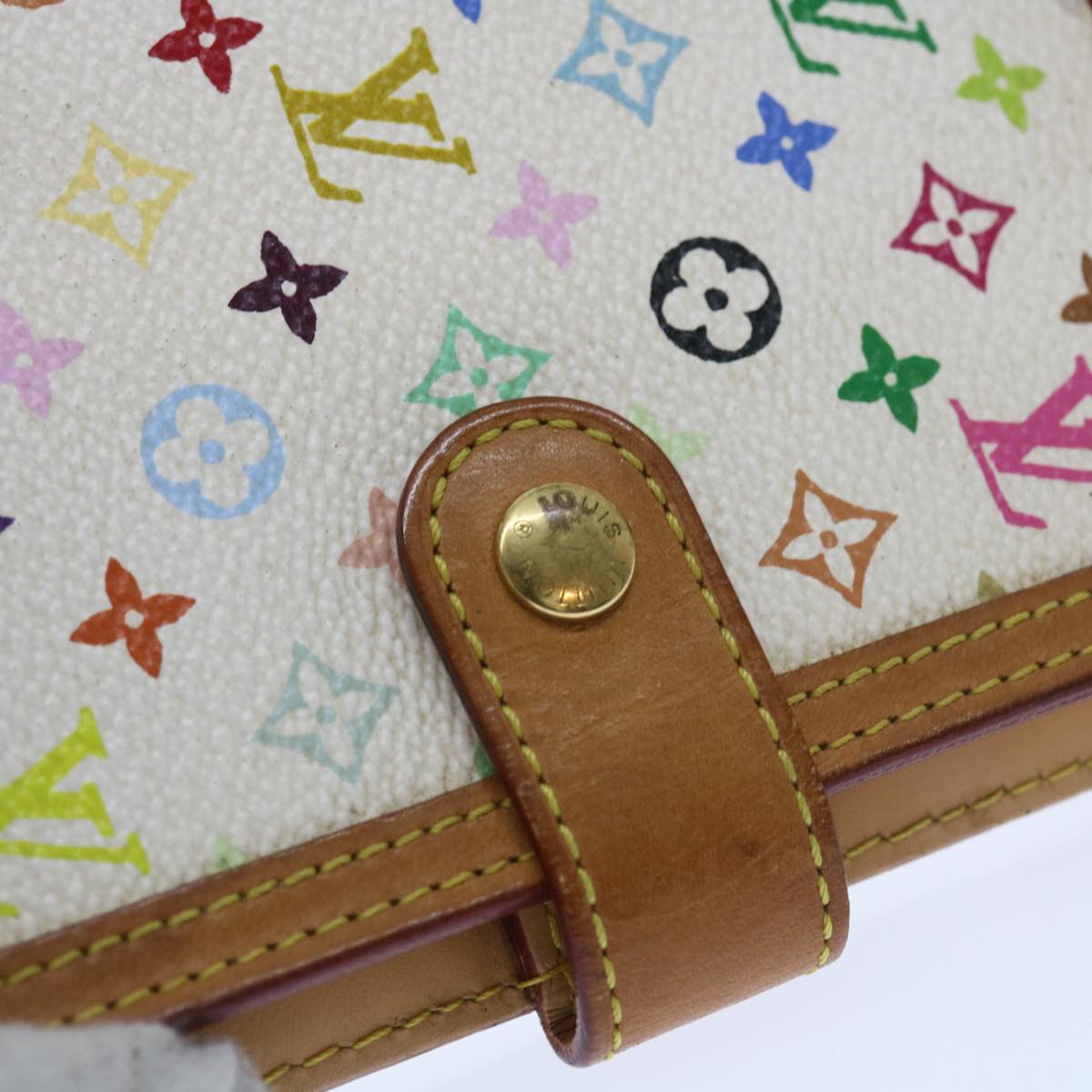 LOUIS VUITTON Multicolor Agenda PM Day Planner Cover White R21074 LV 56831