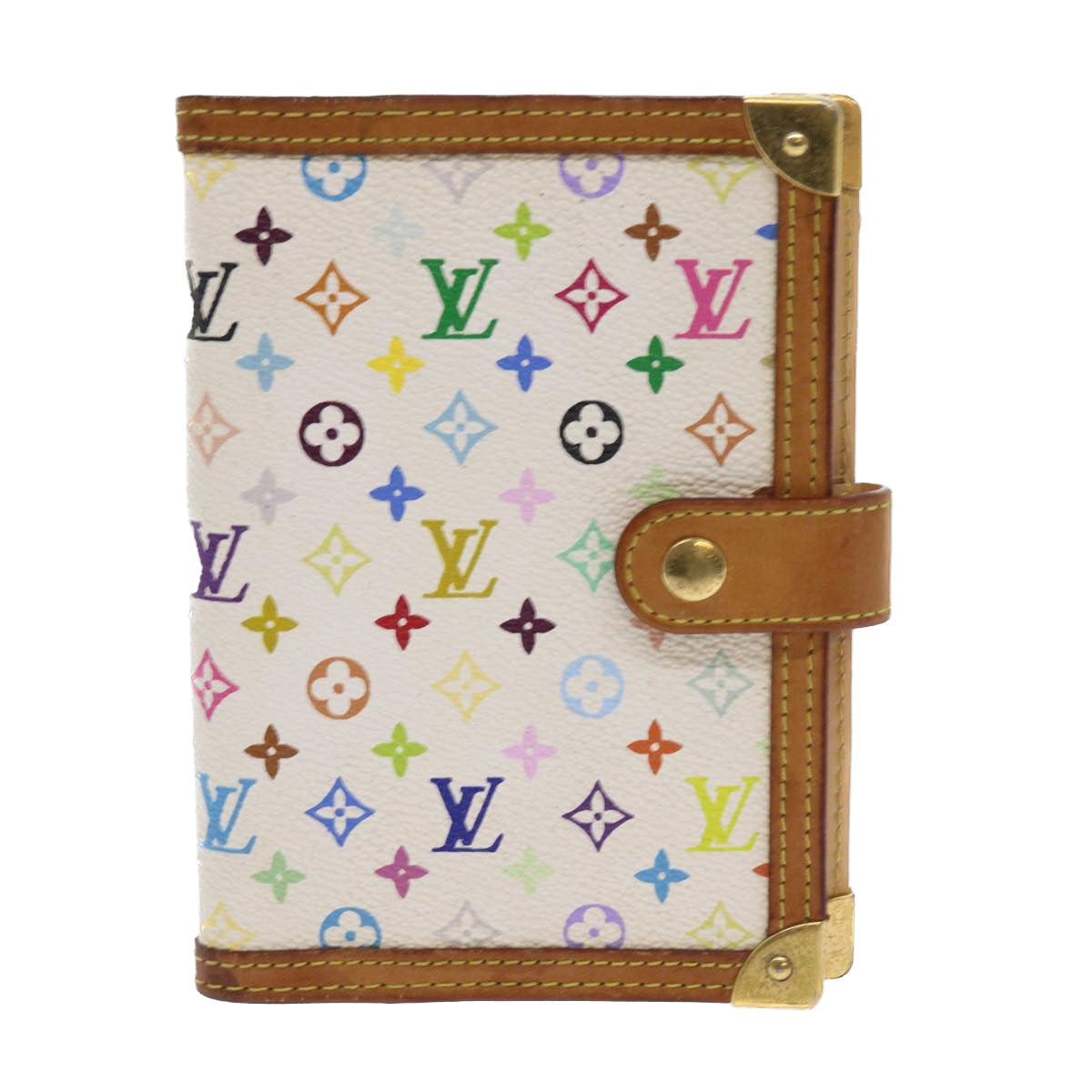 LOUIS VUITTON Multicolor Agenda PM Day Planner Cover White R21074 LV 56831