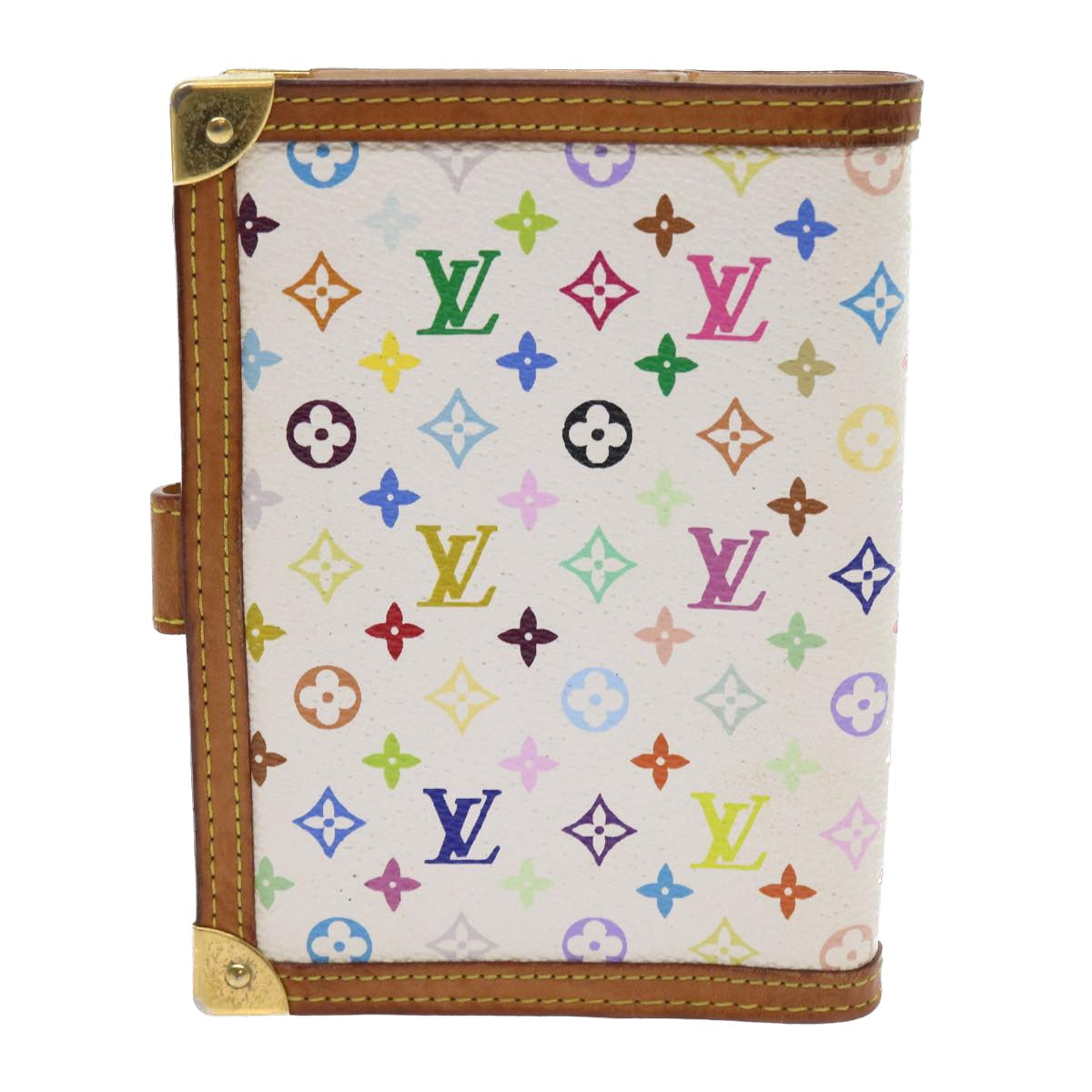 LOUIS VUITTON Multicolor Agenda PM Day Planner Cover White R21074 LV 56831