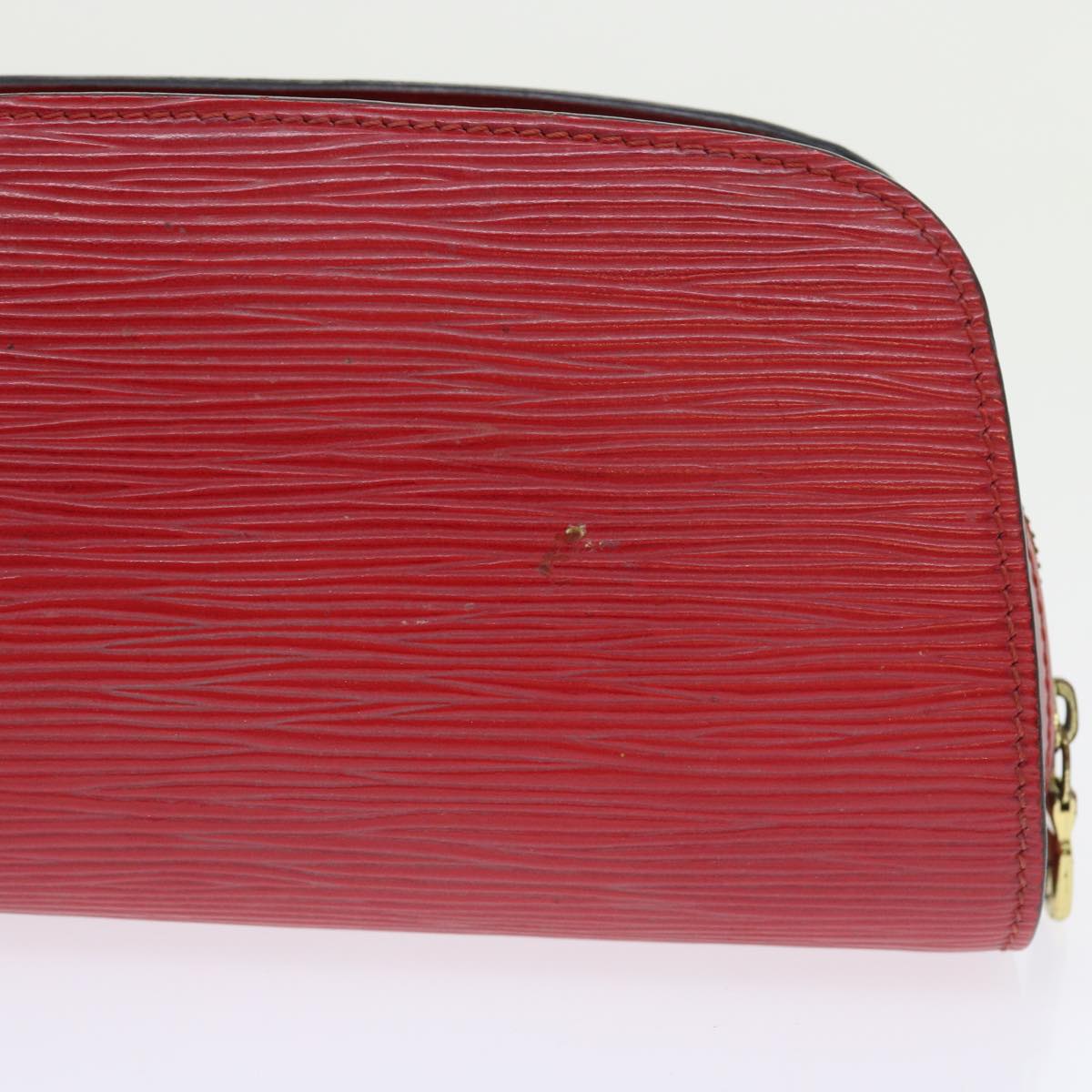 LOUIS VUITTON Epi Dauphine PM Pouch Red M48447 LV 56835