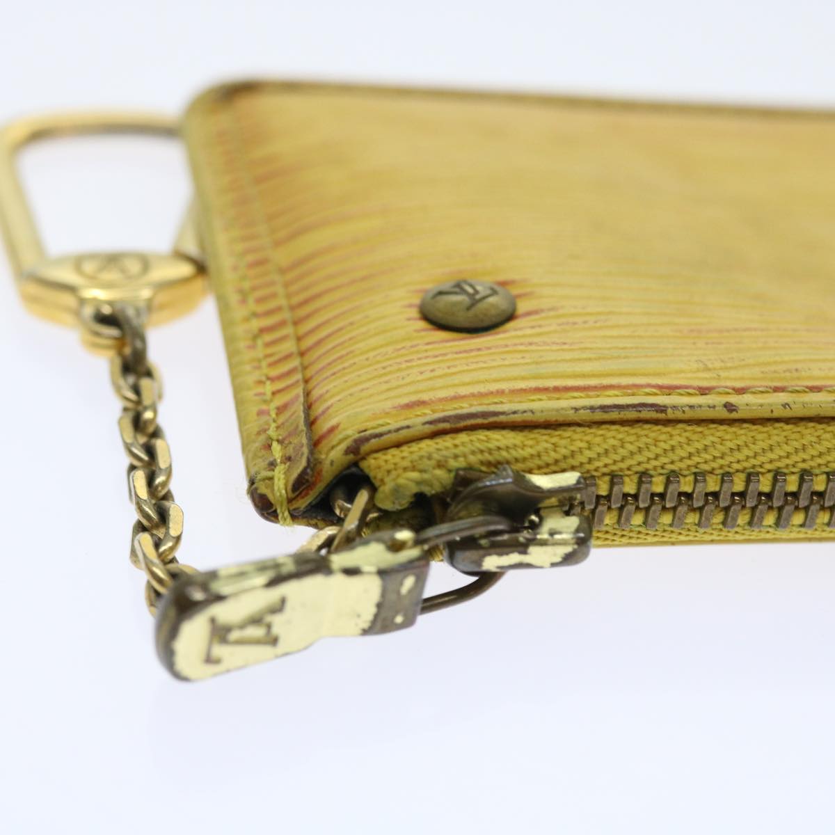 LOUIS VUITTON Epi Pochette Cles Coin Purse Yellow M63809 LV 56841