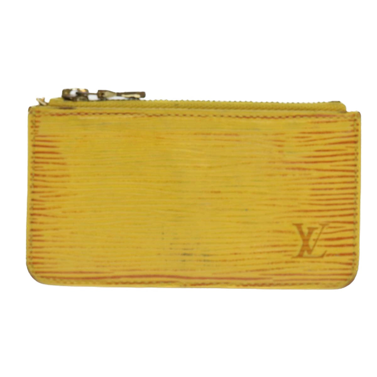 LOUIS VUITTON Epi Pochette Cles Coin Purse Yellow M63809 LV 56841