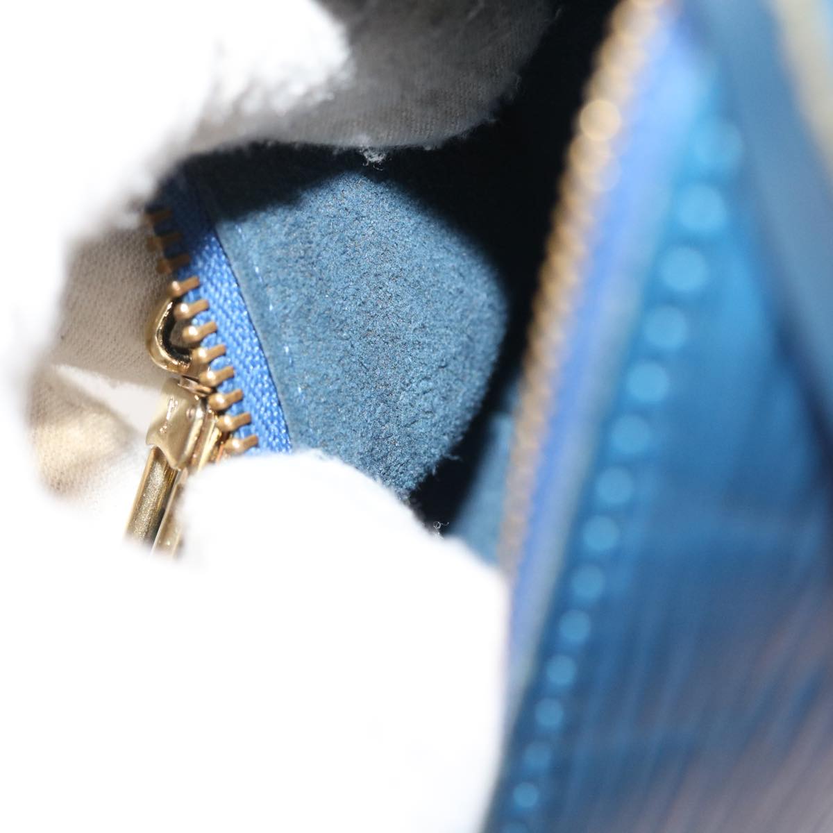 LOUIS VUITTON Epi Soufflot Accessory Pouch Blue LV 56856