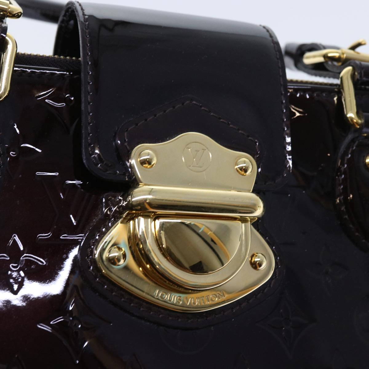 LOUIS VUITTON Monogram Vernis Melrose Avenue Bag Amarante M93757 LV 56868