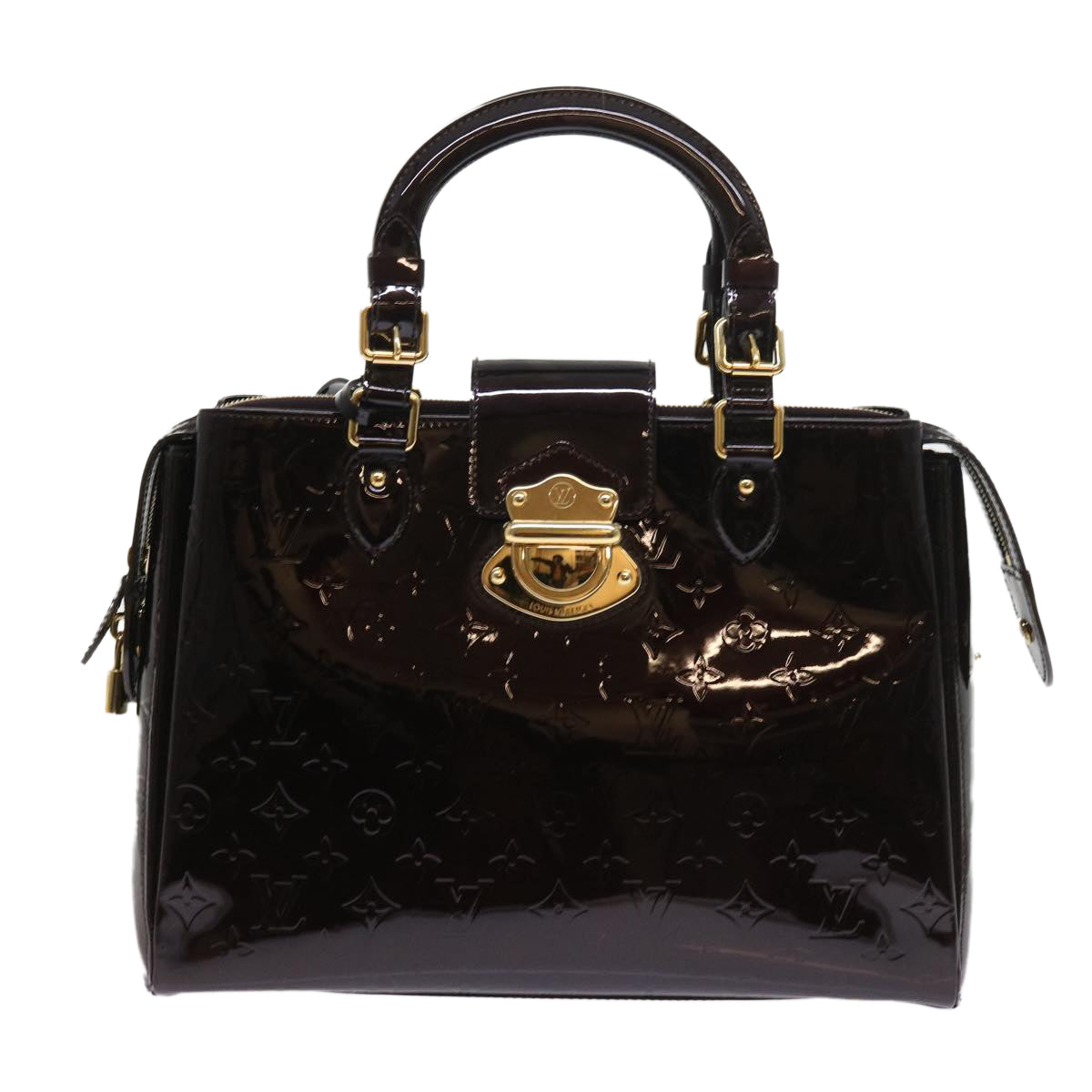 LOUIS VUITTON Monogram Vernis Melrose Avenue Bag Amarante M93757 LV 56868