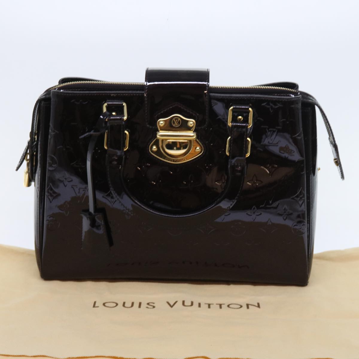 LOUIS VUITTON Monogram Vernis Melrose Avenue Bag Amarante M93757 LV 56868