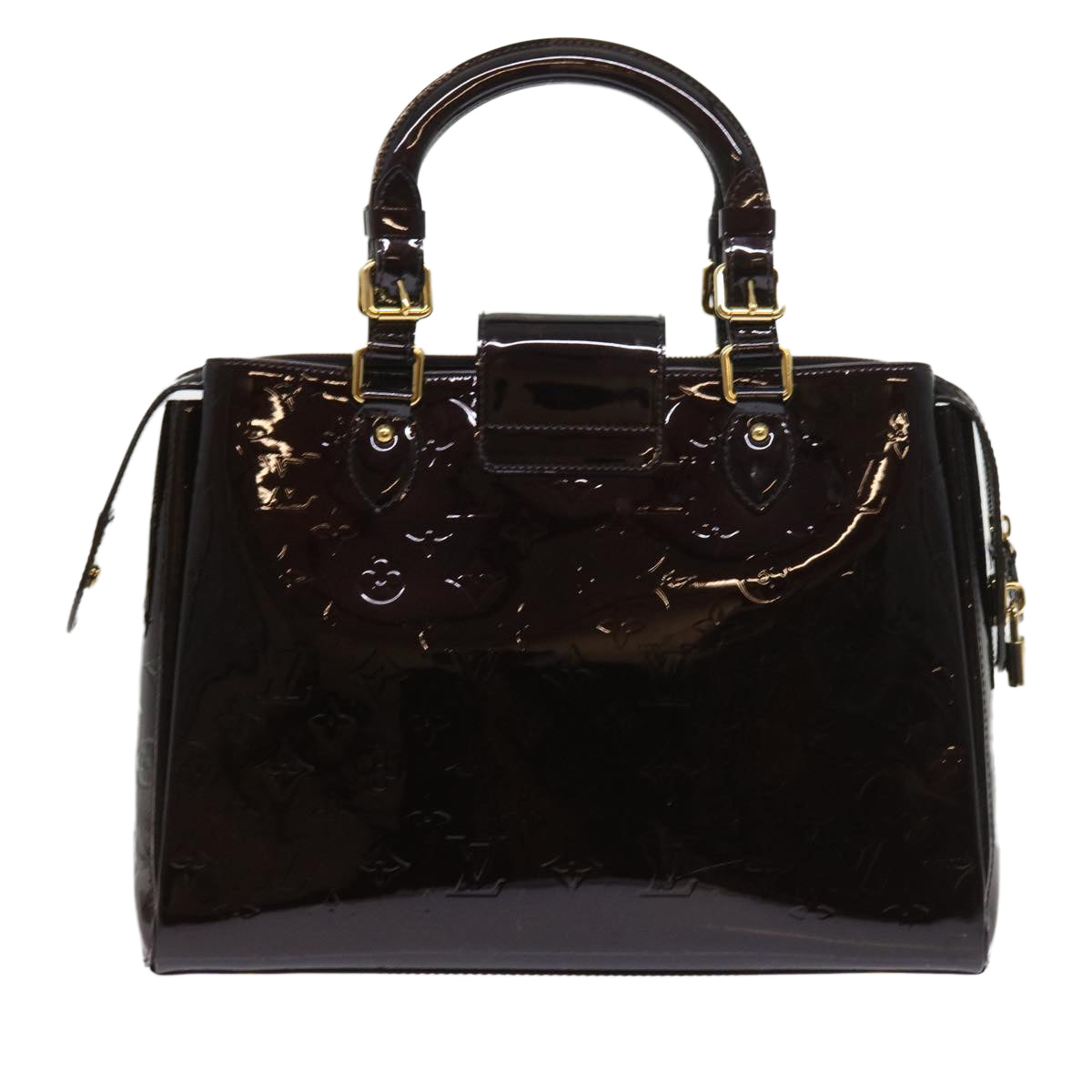LOUIS VUITTON Monogram Vernis Melrose Avenue Bag Amarante M93757 LV 56868