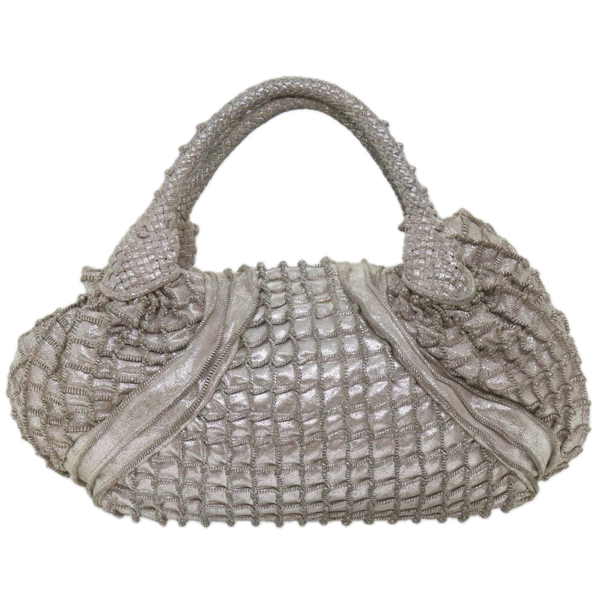 Luxury FendiSpy Hand Bag Leather Silver56875