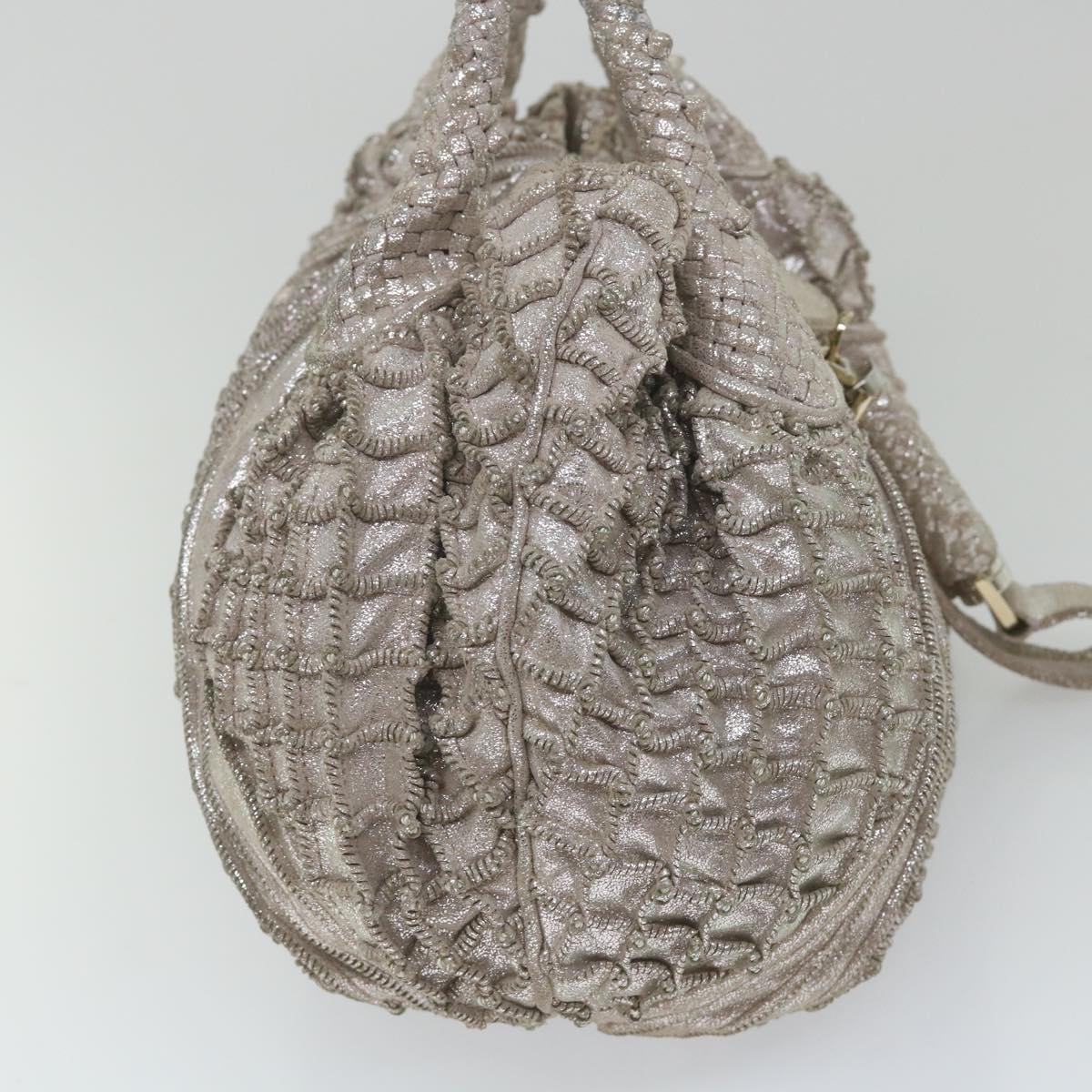 Luxury FendiSpy Hand Bag Leather Silver56875