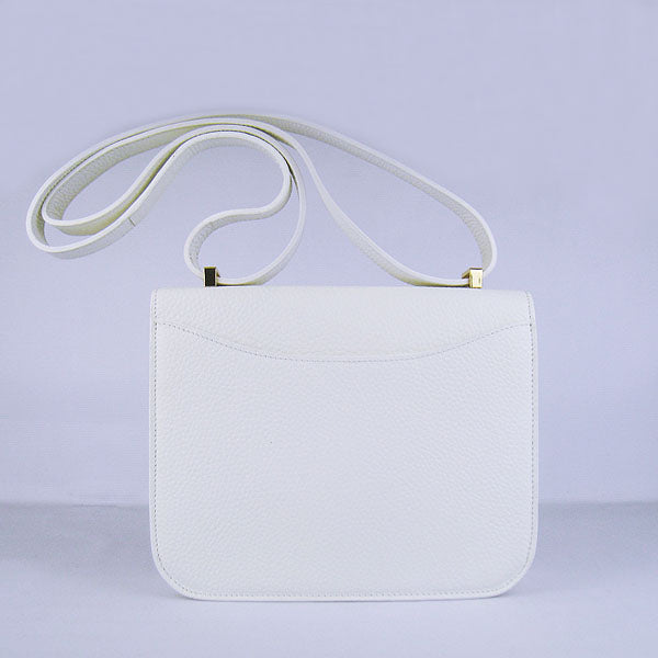 Luxury Hermes Constance Cowskin Leather Bag H017 white golden