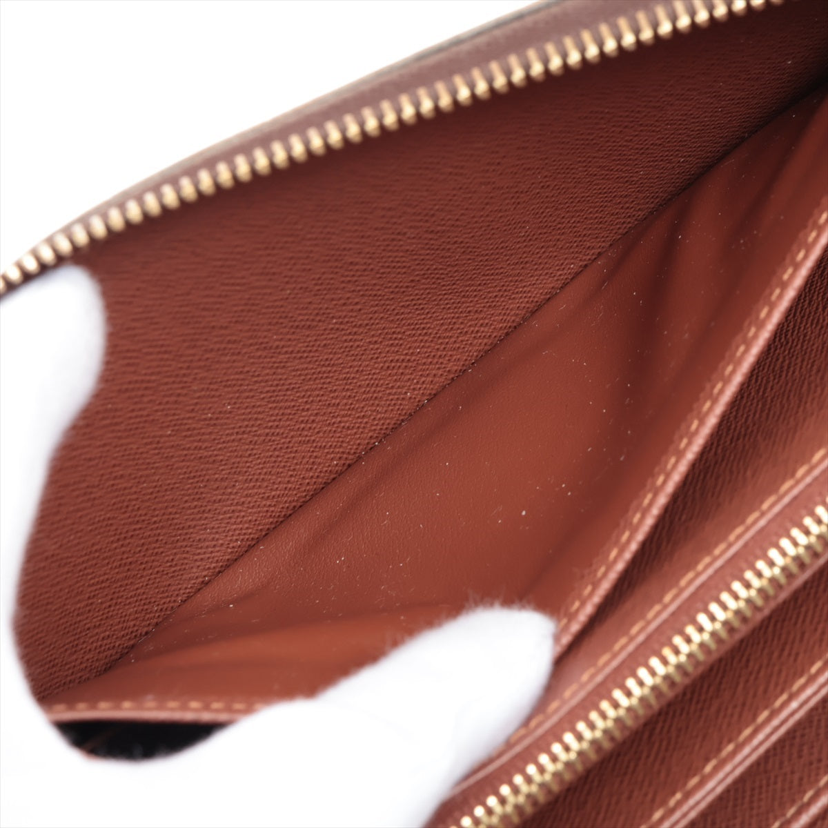 Louis Vuitton Monogram  Wallet M60017 Brown Round Zip Wallet