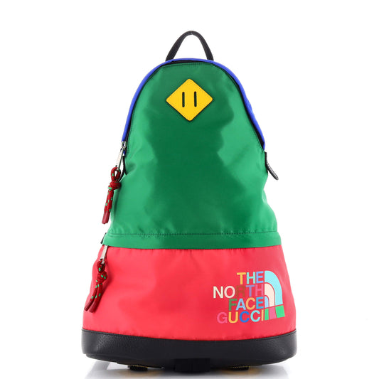 Luxury Gucci Trending 2025 x The North Face Zip Backpack Printed Nylon Medium