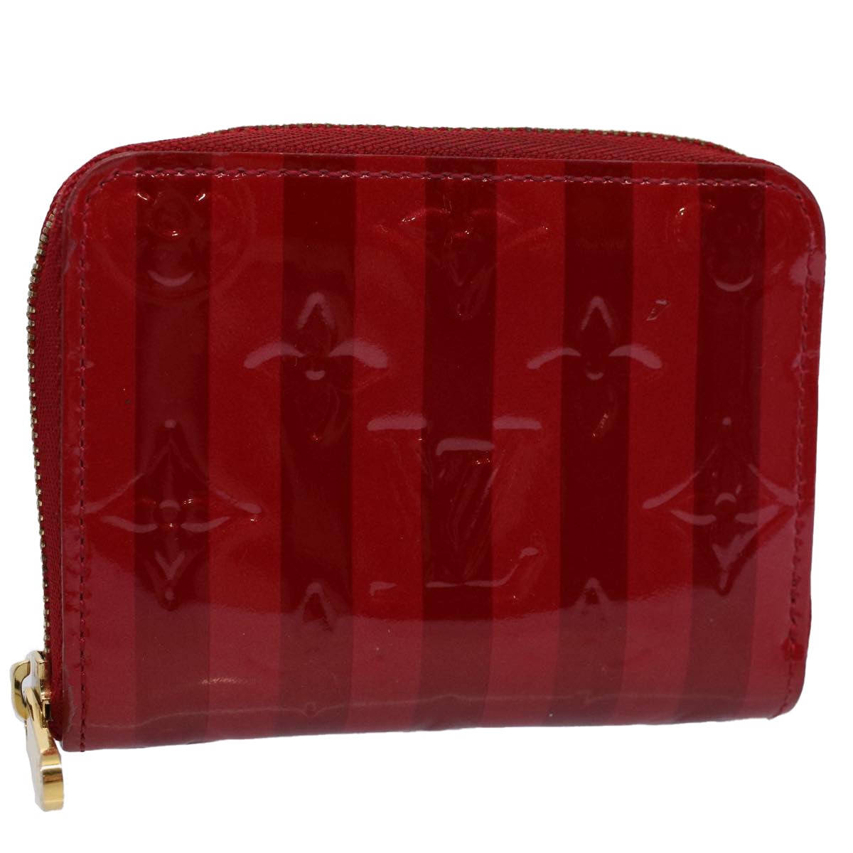 LOUIS VUITTON Vernis Rayure Zippy Coin Purse Pomme D'amour M91720 LV 56917