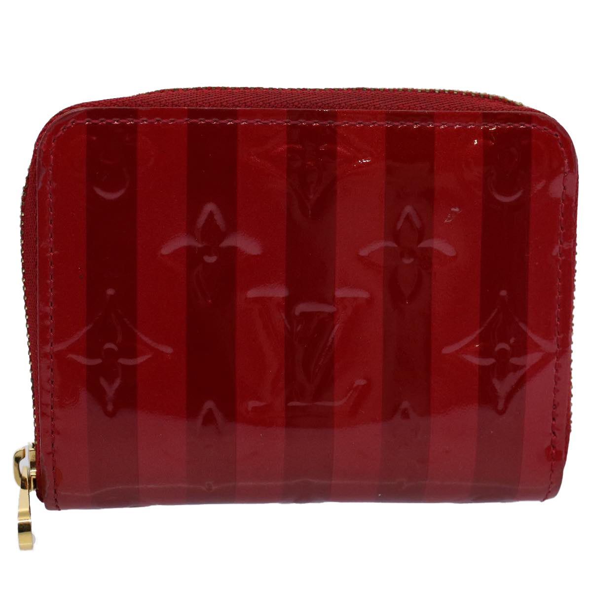 LOUIS VUITTON Vernis Rayure Zippy Coin Purse Pomme D'amour M91720 LV 56917