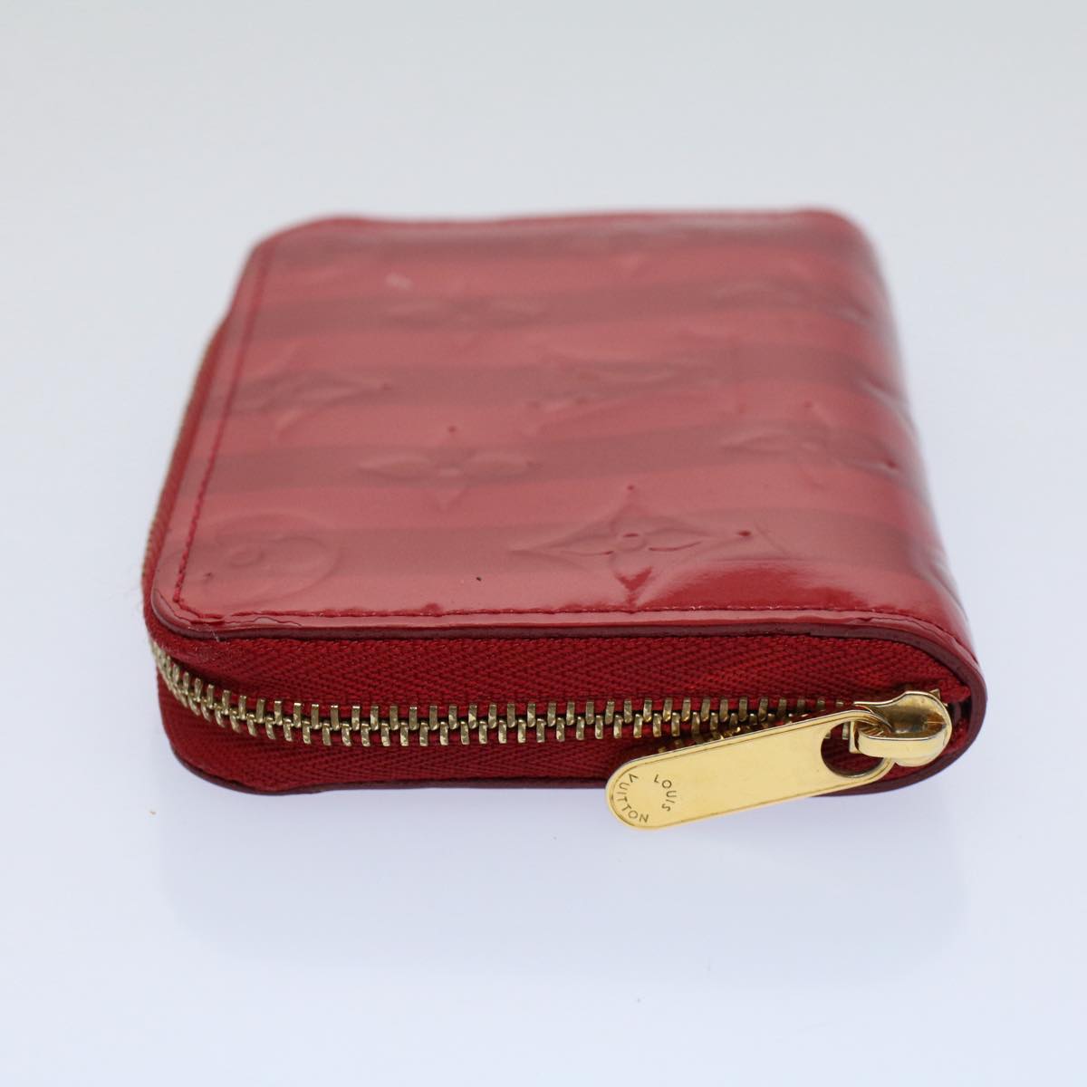 LOUIS VUITTON Vernis Rayure Zippy Coin Purse Pomme D'amour M91720 LV 56917