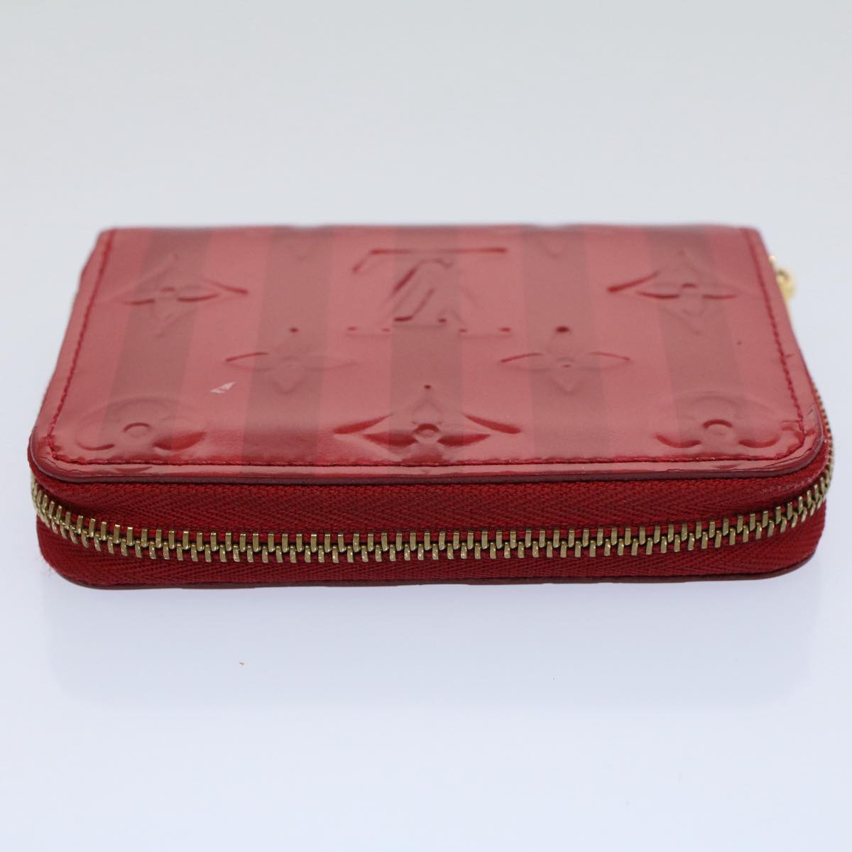 LOUIS VUITTON Vernis Rayure Zippy Coin Purse Pomme D'amour M91720 LV 56917