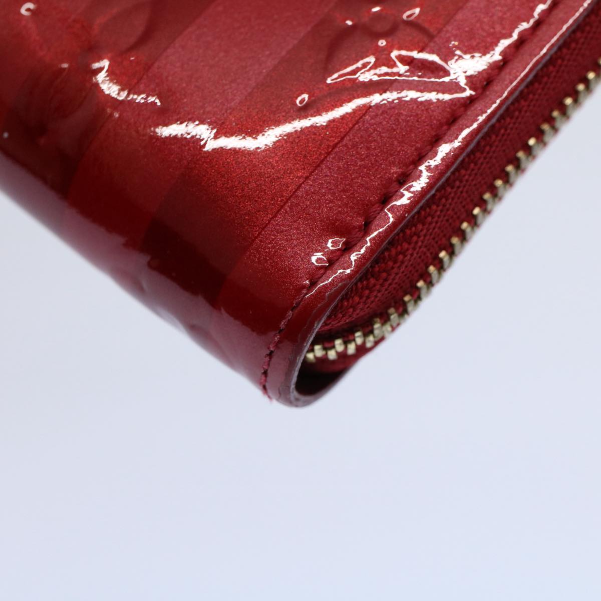 LOUIS VUITTON Vernis Rayure Zippy Coin Purse Pomme D'amour M91720 LV 56917