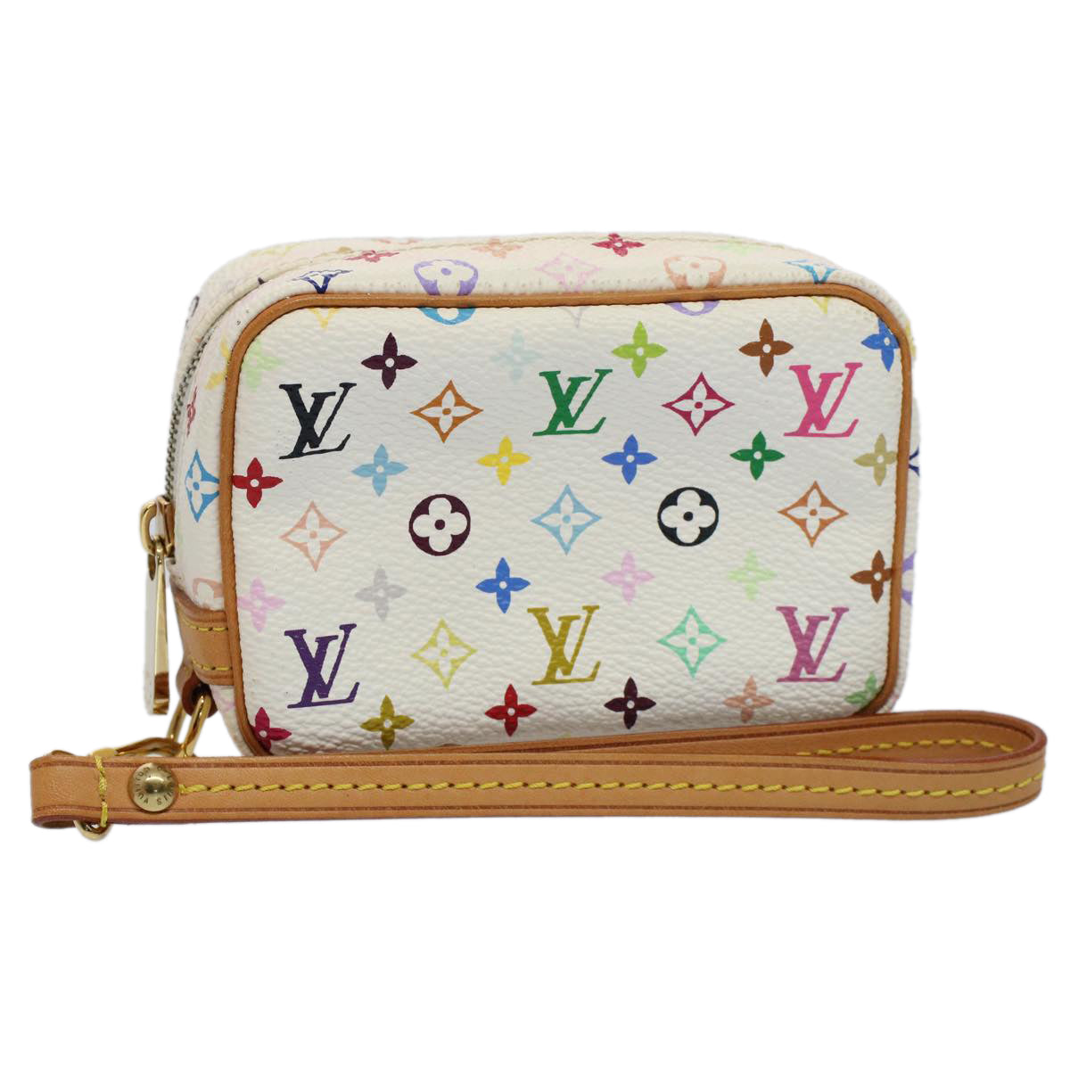 LOUIS VUITTON Monogram Multicolor Trousse Wapity Pouch White M58033 56958