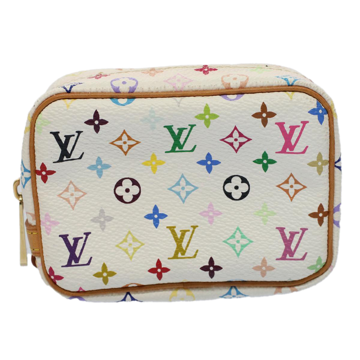 LOUIS VUITTON Monogram Multicolor Trousse Wapity Pouch White M58033 56958
