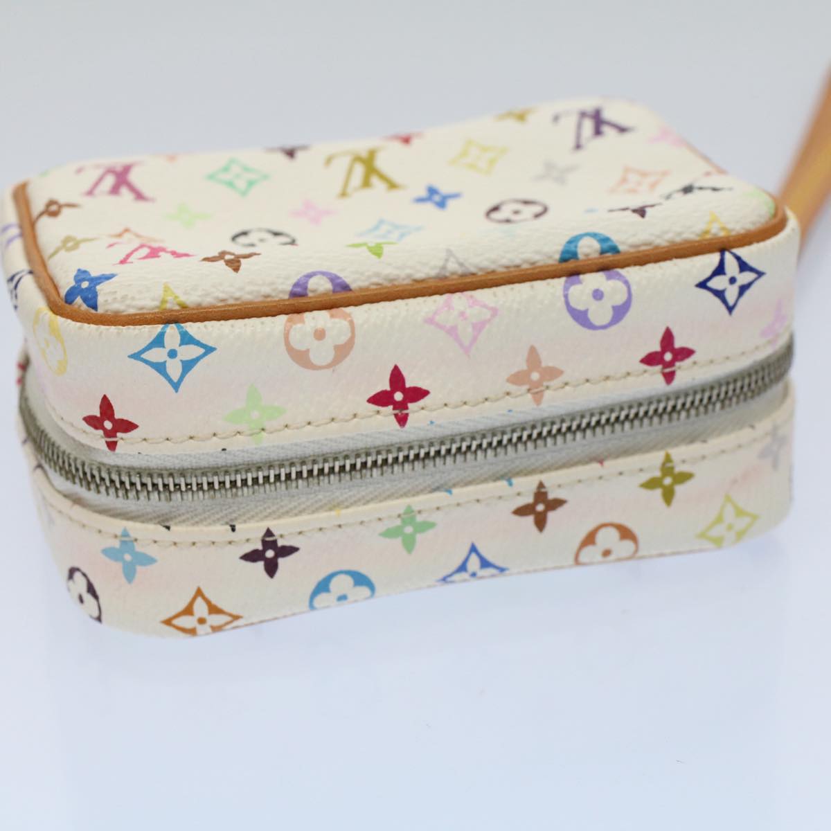 LOUIS VUITTON Monogram Multicolor Trousse Wapity Pouch White M58033 56958