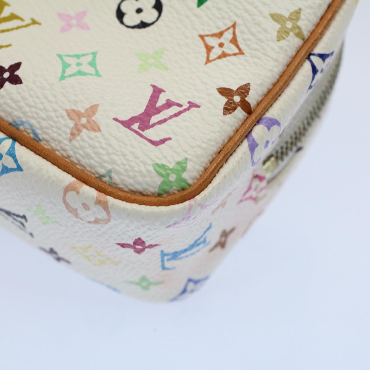 LOUIS VUITTON Monogram Multicolor Trousse Wapity Pouch White M58033 56958