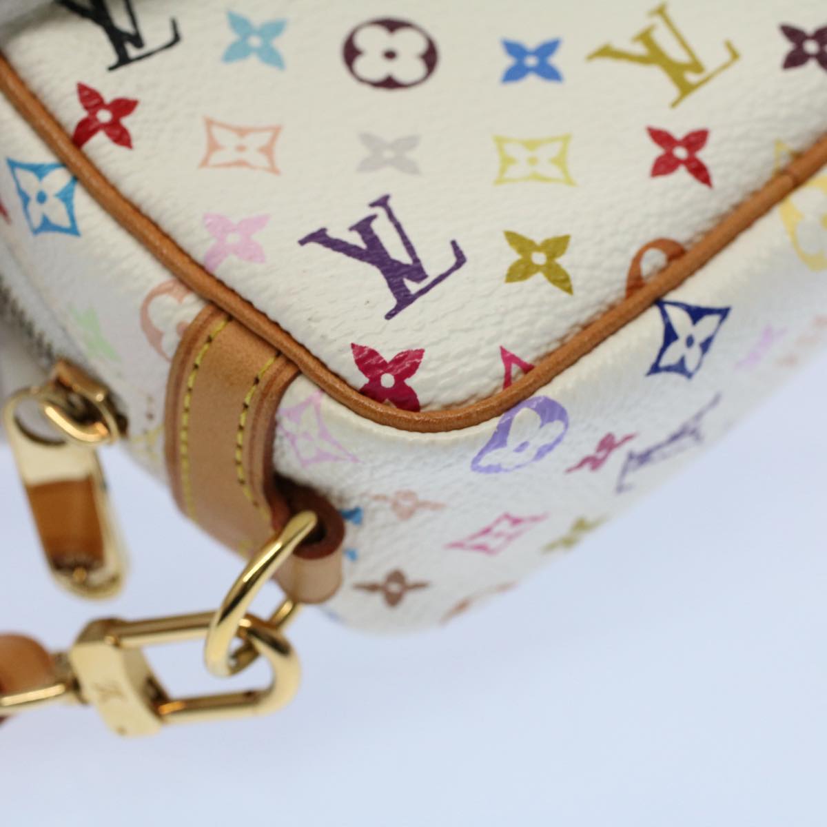 LOUIS VUITTON Monogram Multicolor Trousse Wapity Pouch White M58033 56958