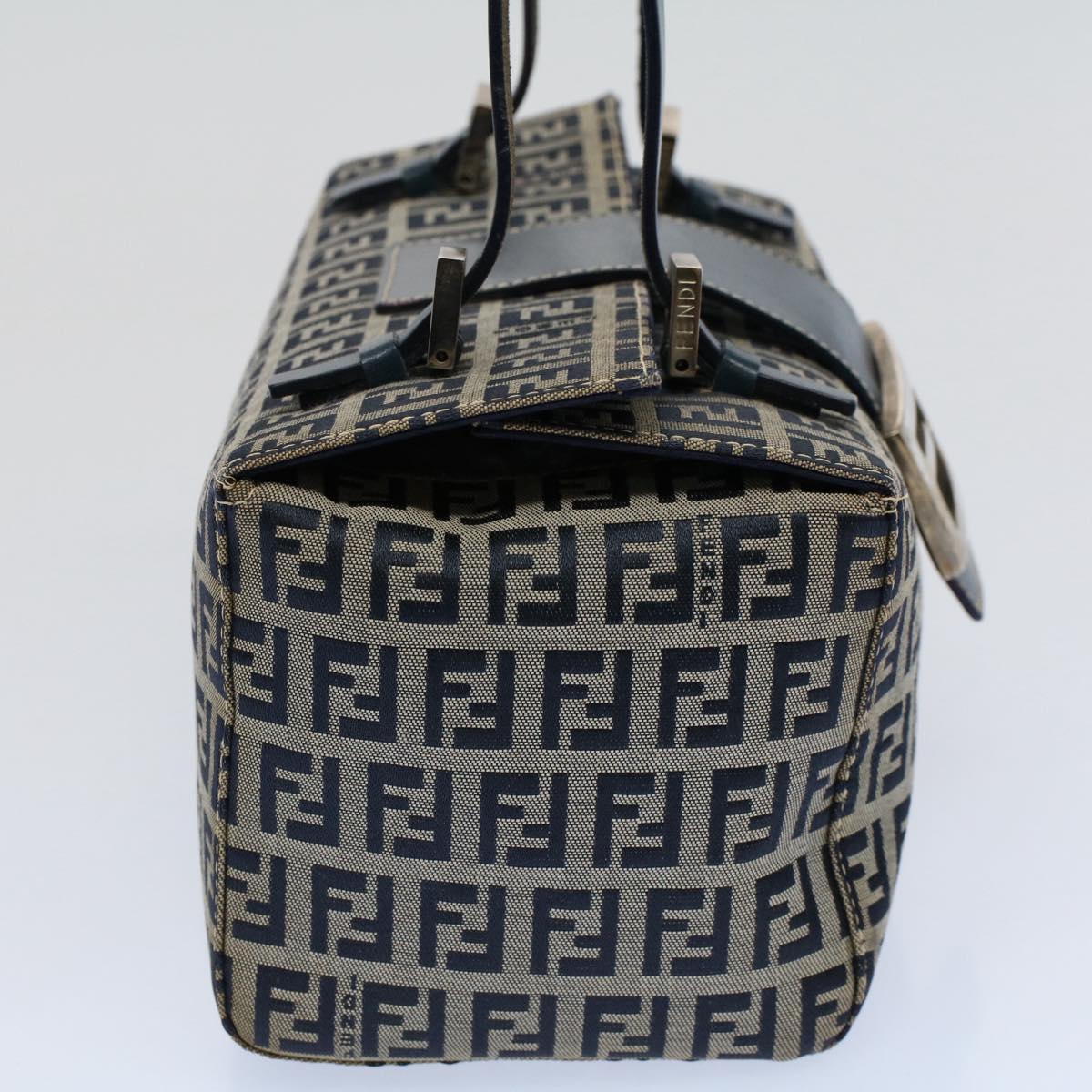 Luxury FendiZucchino Canvas Hand Bag Navy56963