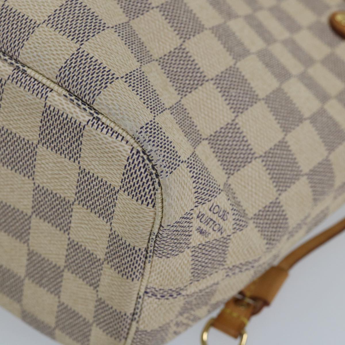LOUIS VUITTON Damier Azur Neverfull PM Tote Bag N41362 LV 56980