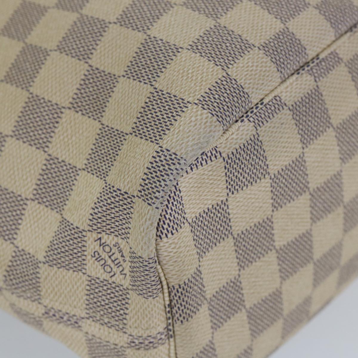 LOUIS VUITTON Damier Azur Neverfull PM Tote Bag N41362 LV 56980