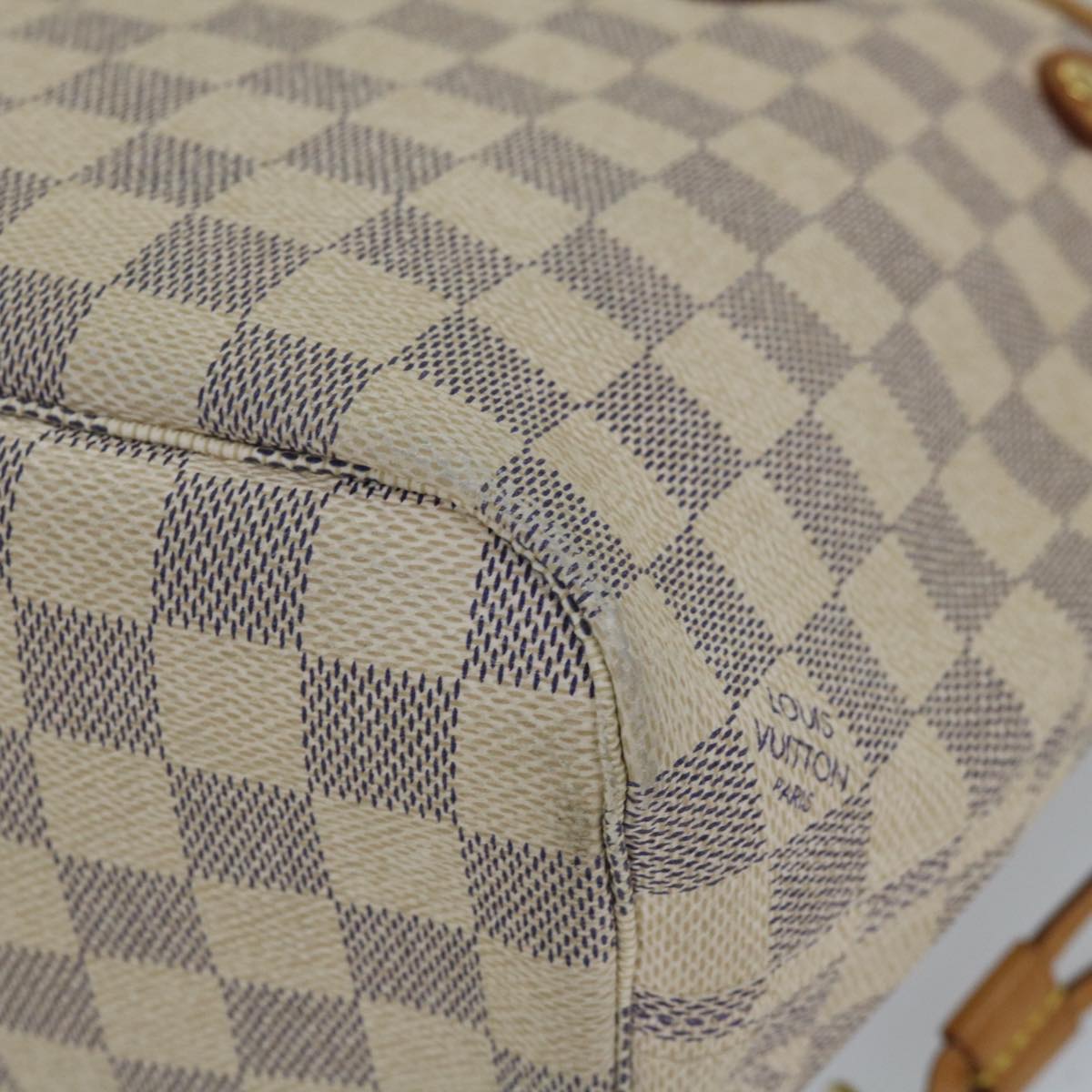 LOUIS VUITTON Damier Azur Neverfull PM Tote Bag N41362 LV 56980