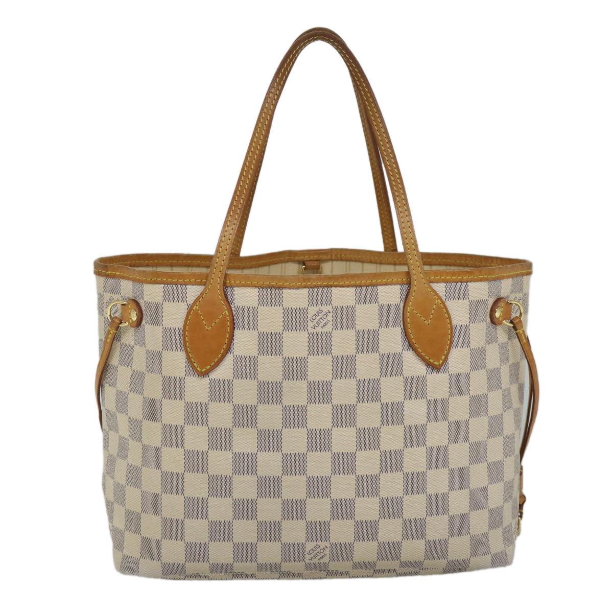LOUIS VUITTON Damier Azur Neverfull PM Tote Bag N41362 LV 56980