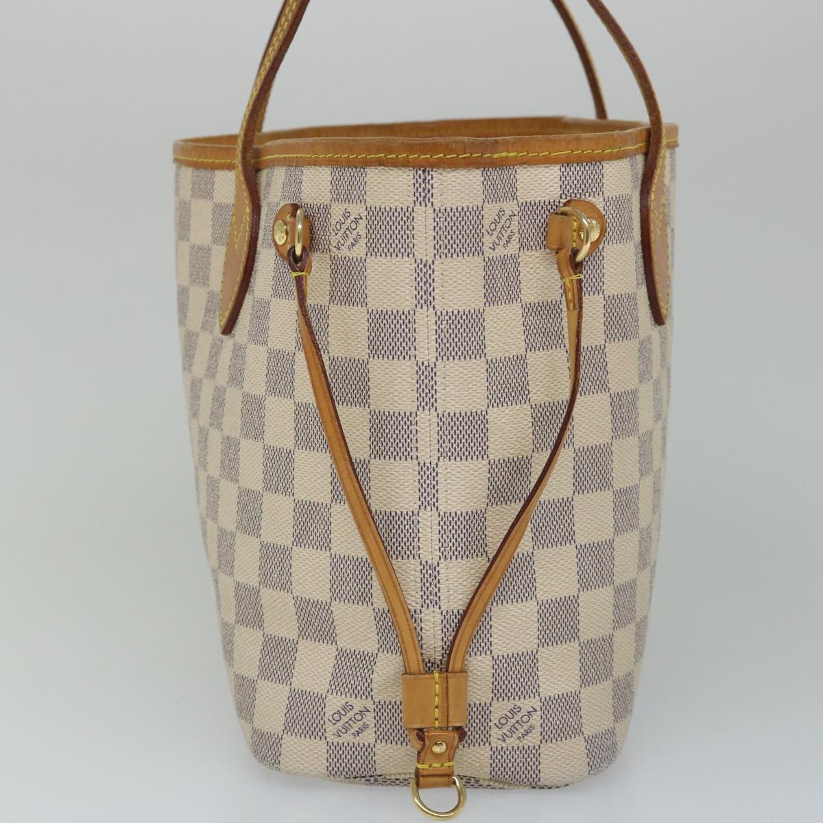 LOUIS VUITTON Damier Azur Neverfull PM Tote Bag N41362 LV 56980
