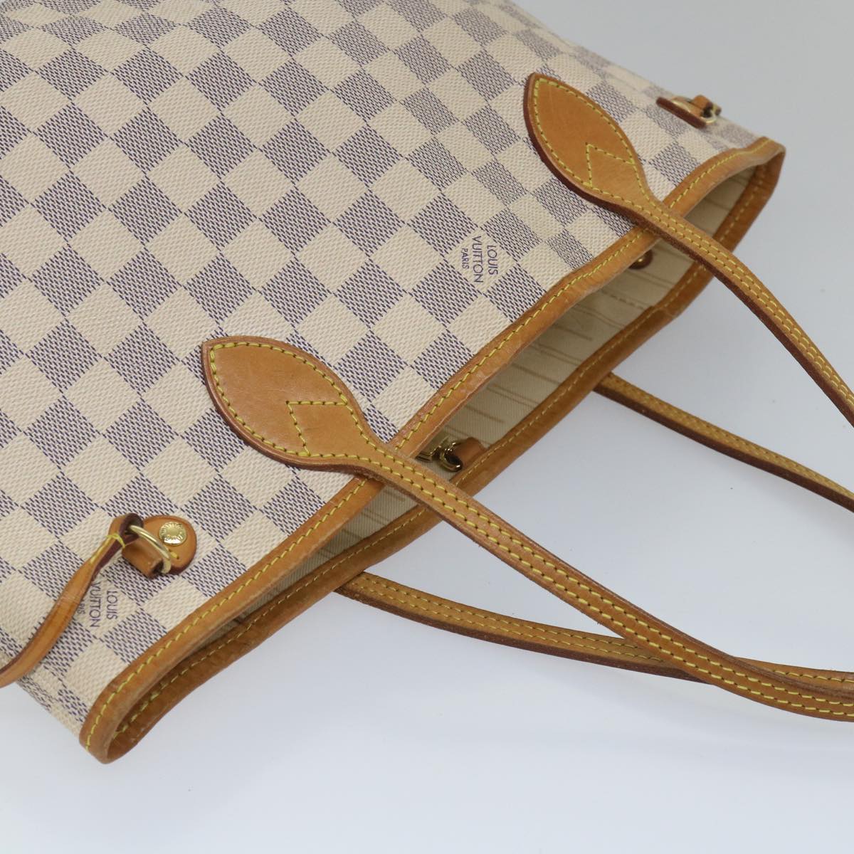 LOUIS VUITTON Damier Azur Neverfull PM Tote Bag N41362 LV 56980