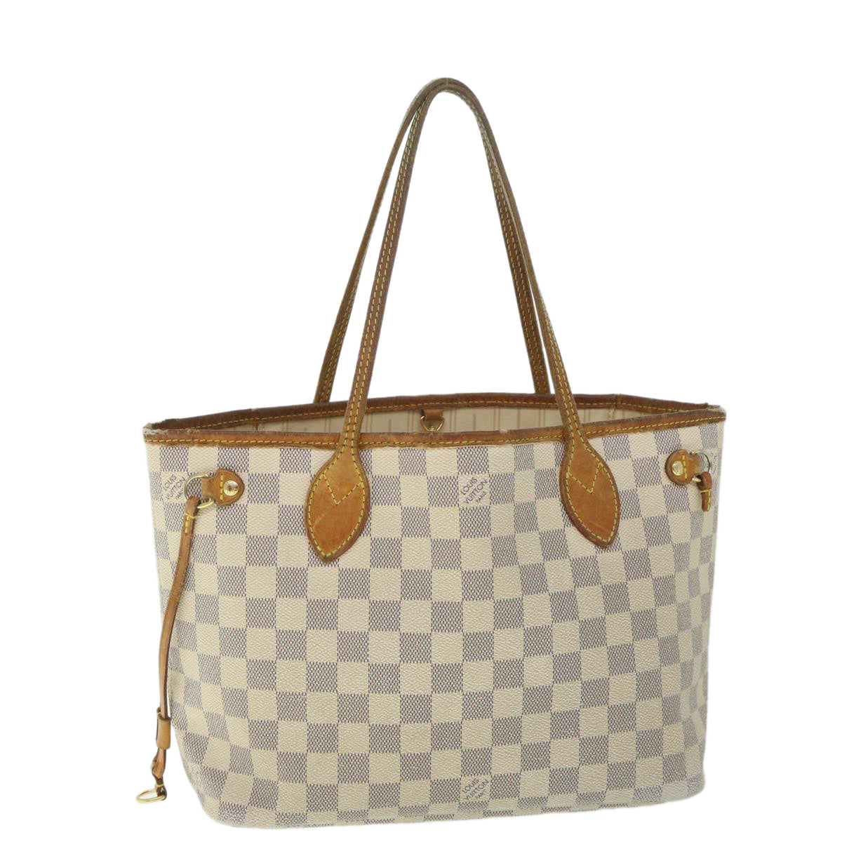 LOUIS VUITTON Damier Azur Neverfull PM Tote Bag N41362 LV 56981